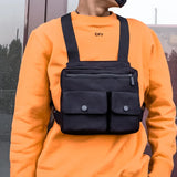 Men Tactical Vest Waist Bag Hip-hop Chest Rig Bag for Men