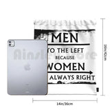 Men To The Left Because Women Are Always Right! Backpack Drawstring Bags Gym Bag