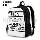 Outdoor Hiking Backpack Waterproof Camping Travel Funny Men Womens Right