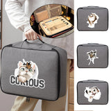 Cat Print Large File Organizer Briefcase Lockbox