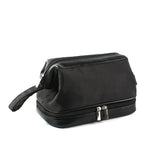 Men Double Layer Nylon Dopp Kit Water Resistant Shaving Bag