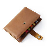 Men Travel Passport Holder Cow Leather Ticket Folder Passport Wallet Vintage