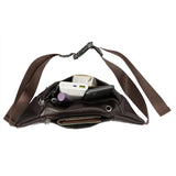 Men Waist Bag Fanny Pack Leather Running Waterproof Hiking Traveling