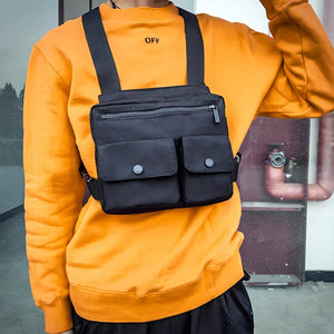 Men Waist Bag Hip-hop Chest Rig Bag For Men Tactical Vest Pack