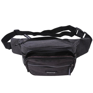 Men Waist Bag Pack Casual Functional Belt Bag Large Belt Pouch Phone Money