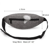 Canvas Waist Bag Pack Functional Money Belt Pouch