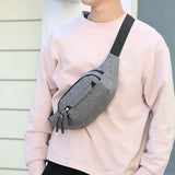 Canvas Waist Bag Large Phone Belt Bag Pouch
