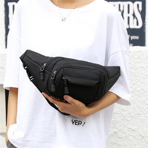 Men Waist Bag Pack Phone Belt Bag Pouch Women Canvas Travel Bag