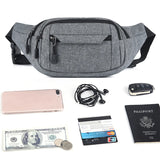 Canvas Waist Bag Pack Men's Wallet Purse Phone Belt Pouch Women Travel Bag