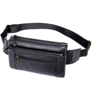 Men Leather Waist Bag Travel Purse Casual Belt Bags Heuptas Hip Bags