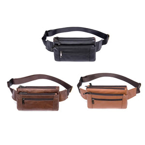 Men Waist Bag Pack Travel Purse Casual Leather Belt Bags Hip Bags