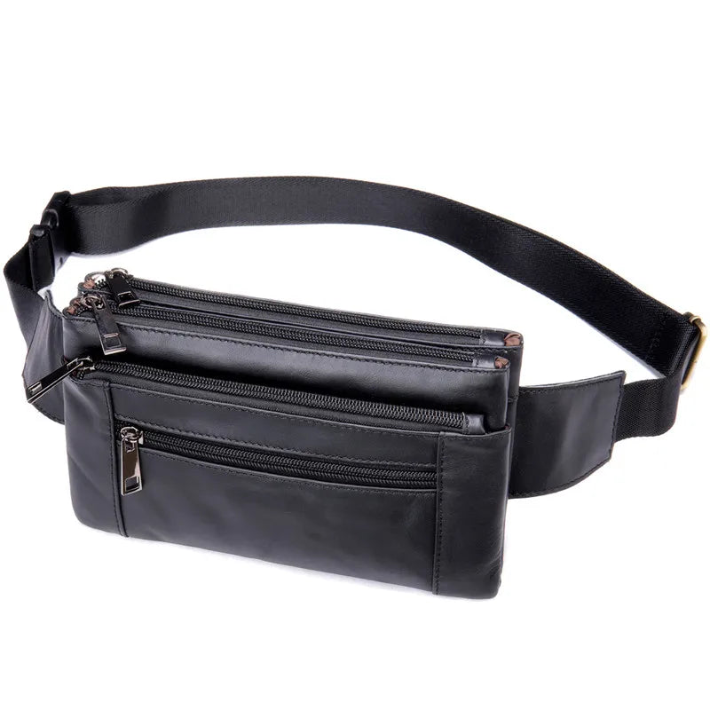 Men Waist Bag Pack Travel Purse Casual Men's Leather Belt Bags heuptas