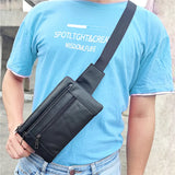 Men Waist Bag Pack Travel Purse Casual Leather Belt Bags Hip Bags Male Fanny Pac