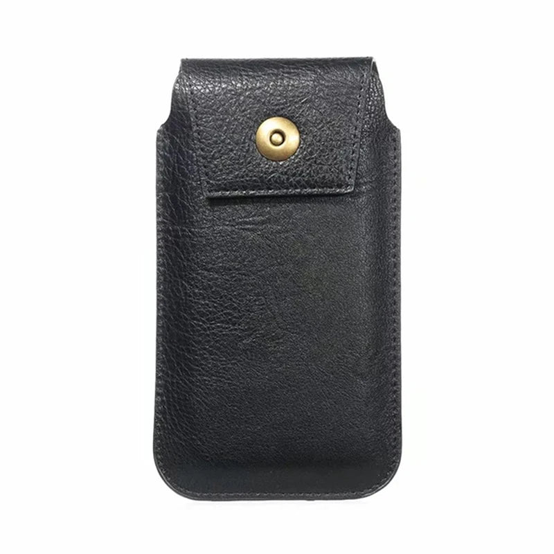 Men Waist Bag Phone Bags Pu Leather Fanny Classic Texture Creative Delicate