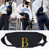 Letter I Print Waist Bag Crossbody Shoulder Travel Purse Pouch