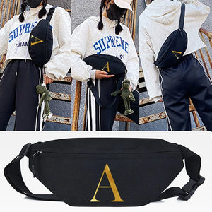 Letter I Print Waist Bag Crossbody Shoulder Travel Purse Pouch