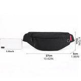 Men Waist Fanny Pack Belt Shoulder Bag Travel Hip Crossbody Purse