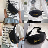 Custom Name Waist Pack Shoulder Bag Messenger Bag Outdoor Sports Chest Bag