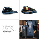 Men Leather Waist Pack Retro Phone Bag Multifunctional Belt Pockets