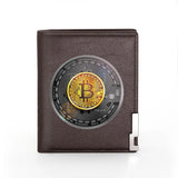 Bitcoin Symbol Printed Leather Men's Wallet
