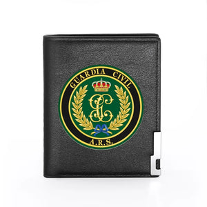 Leather Guardia Civil A.R.S. Printed Wallet