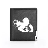 Men Wallet Leather Hunter Print Billfold Slim Credit Card/ID Holders Inserts