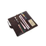 Men Wallet Leather Long Leather Wallet Leisure Cow Leather Wallet