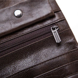 Men Wallet Leather Long Leather Wallet Leisure Cow Leather Wallet
