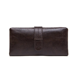 Men Wallet Leather Long Leather Wallet Leisure Cow Leather Wallet