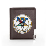 Order Of The Eastern Star Leather Wallet Slim Credit Card Holders Money Bag
