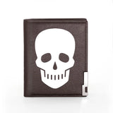 Punk Skull Leather Men's Wallet Billfold Credit Card Holder Money Bag