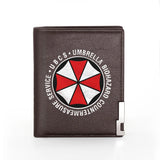 Men Wallet Leather Umbrella Corporation Printing Billfold Slim