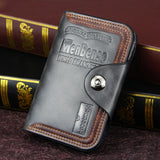 Men Wallet Magnetic Snap Clutch Bag Male Wallet Leather Compartment