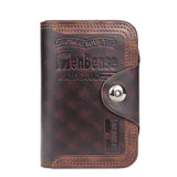 Men Wallet Magnetic Snap Clutch Bag Male Wallet Leather Compartment
