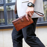 Men Wallet Clutch Bag Cartera Homme Business Long Zipper Coin Purse