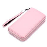 Men Leather Zipper Clutch Bag Long Wallet Genuine Leather