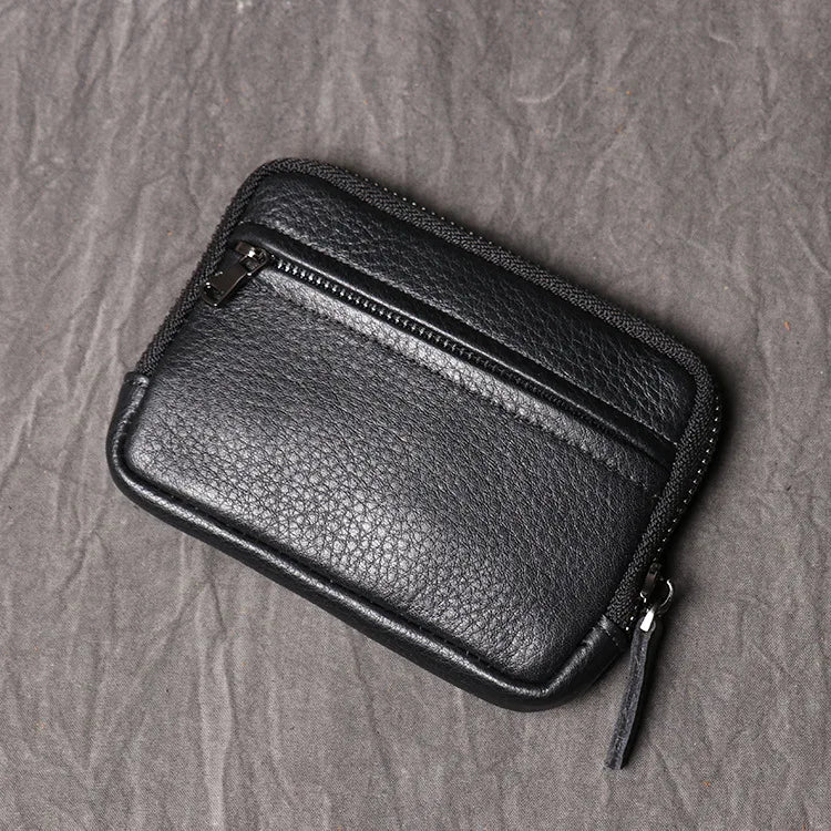 Short Money Clip Bag Leather Wallets for Men and Women