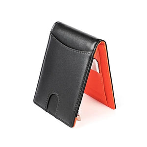 Men Wallets Dollar Slim Purse Money Clip Short Money Purses Leather Zipper Walle