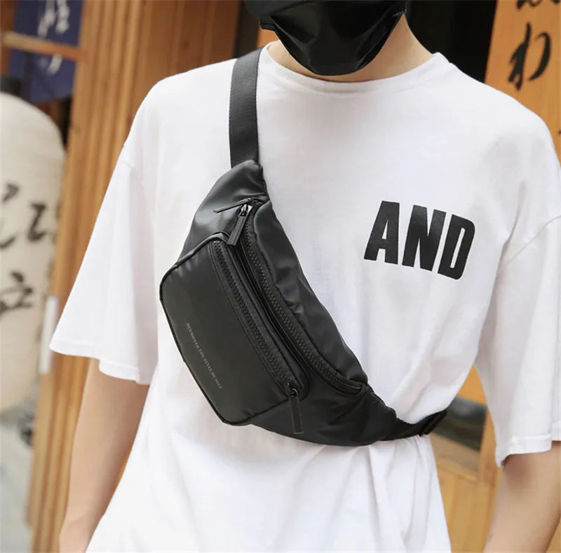 Men Waterproof Waist Bag Casual Messenger Shoulder Back Outdoor Sports Bum Belt