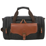 Men Weekend Bag Canvas Leather Carry-on Luggage Tote Utility Travel Bag