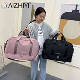 Men Women Crossbody Sport Bag Dry Wet Separation Travel Duffel Bag