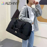Men Women Crossbody Sport Bag Dry Wet Separation Travel Duffel Bag