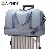 Men Women Crossbody Sport Bag Dry Wet Separation Travel Duffel Bag