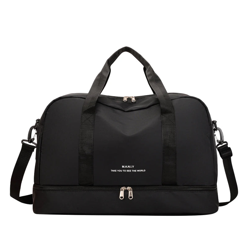Men Women Crossbody Sport Bag Wet Dry Separation Duffel Bag Waterproof