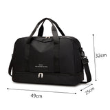 Men Women Crossbody Sport Bag Dry Wet Separation Travel Duffel Bag