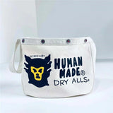 Human Monkey Head Print Shoulder Messenger Couple Canvas Bag