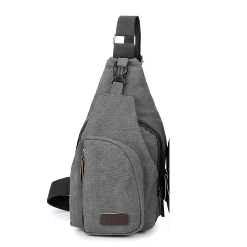 Canvas Sling Bag Backpack Crossbody Chest Bag Daily Casual Hiking