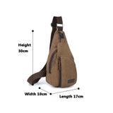 Canvas Sling Bag Backpack Crossbody Chest Bag Daily Casual Hiking