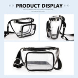 Clear Fanny Pack Waterproof Waist Bag PVC Transparent Adjustable Belt Bum Bag