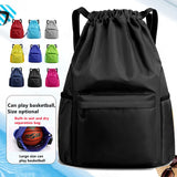 Nylon Waterproof Backpack Large Capacity Drawstring Travel Bag